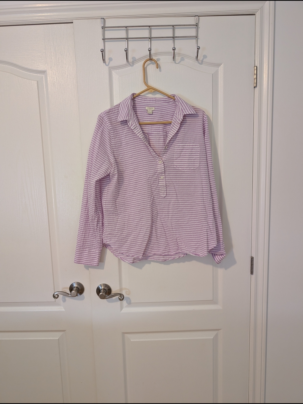 J CrewStriped Button-Front Shirt